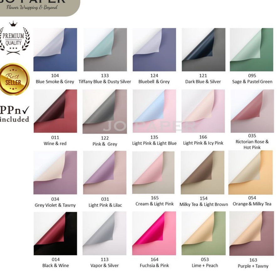 

Super Model 2 LEMBAR Flower Wrapping Paper Dua Warna Bi Color Kertas Buket Bunga Florist Cellophane