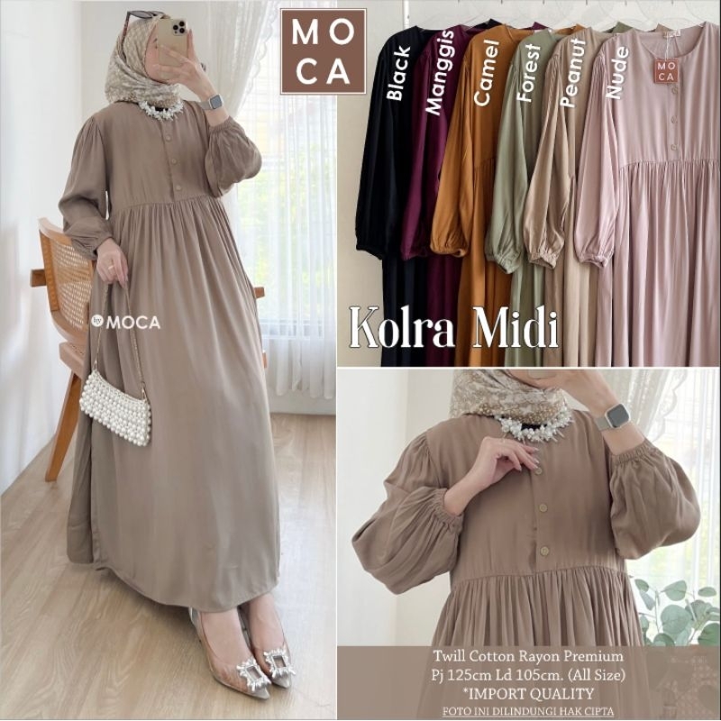 ory moca|kolra midi|gamis wanita
