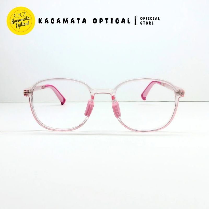 KACAMATA OPTICAL - Frame KIDS KMO2290 C4 Kotak Pink Plastik Lentur