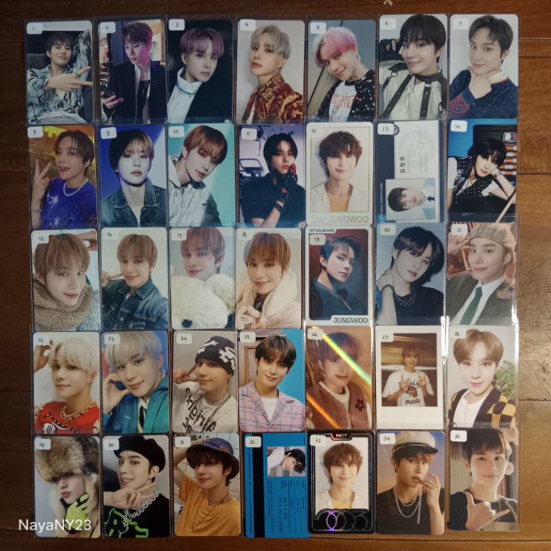 Photocard JUNGWOO NCT 127 Official (2 side selca tc perfume BTFM SG23 Collecting Golden Age pola res