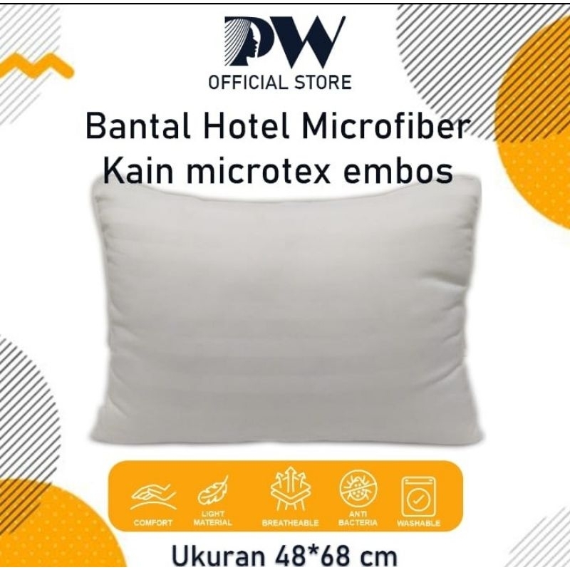 PW Bantal Hotel/ Premium Bantal Hotel Microfiber Goose down/ bulu angsa sintetis
