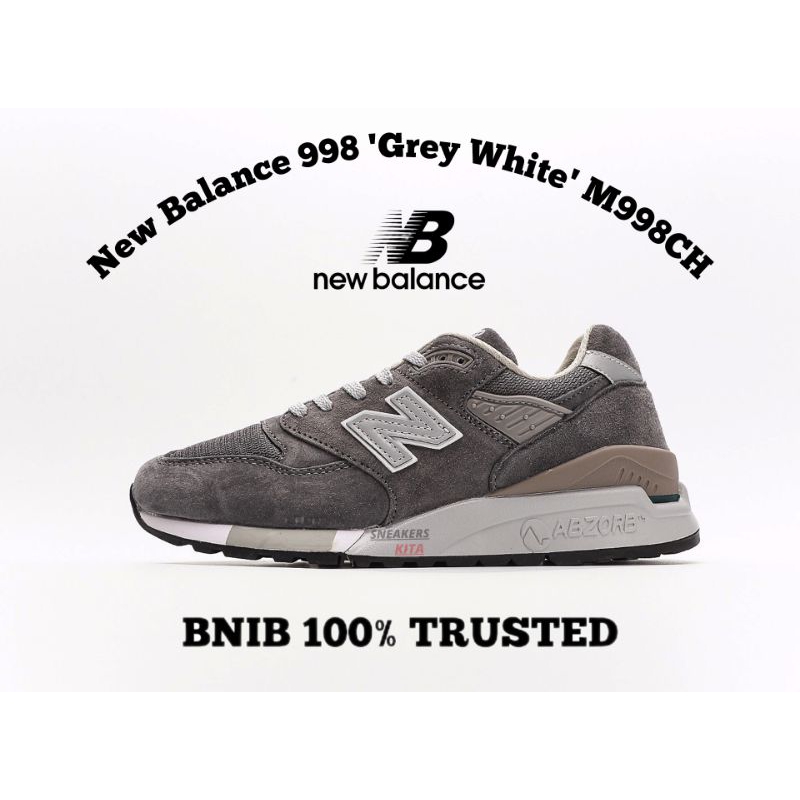 Sepatu New Balance 998 'Grey White' M998CH BNIB 100% Authentic