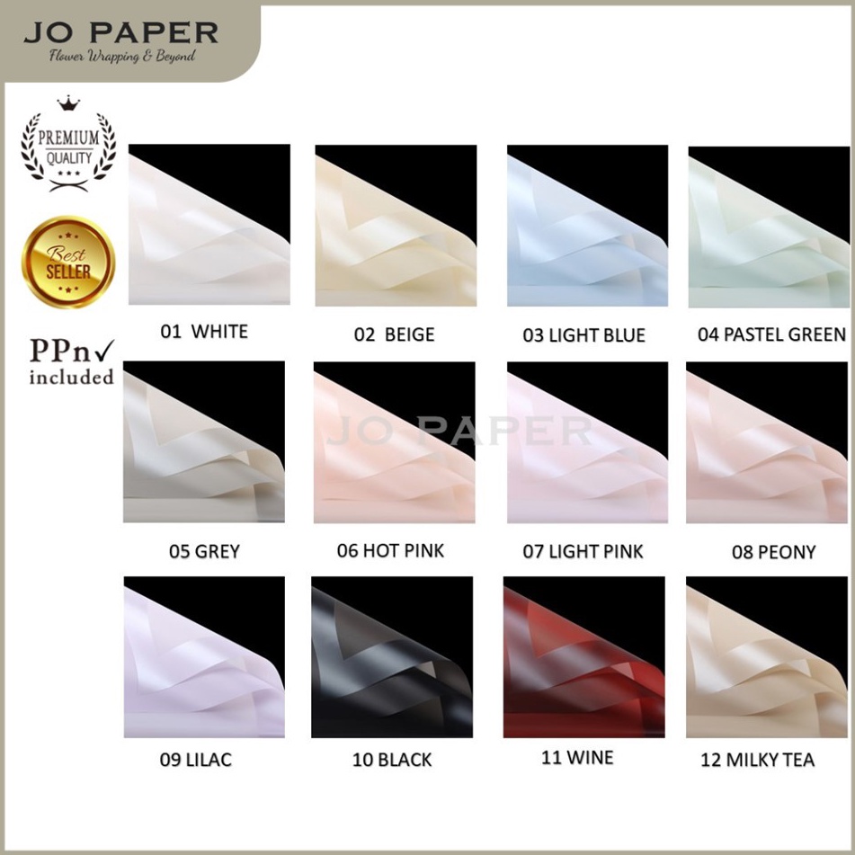 

2 LEMBAR Flower Wrapg Paper Transparan List Frame Tebal Kes Buket Bunga Cellophane Flst