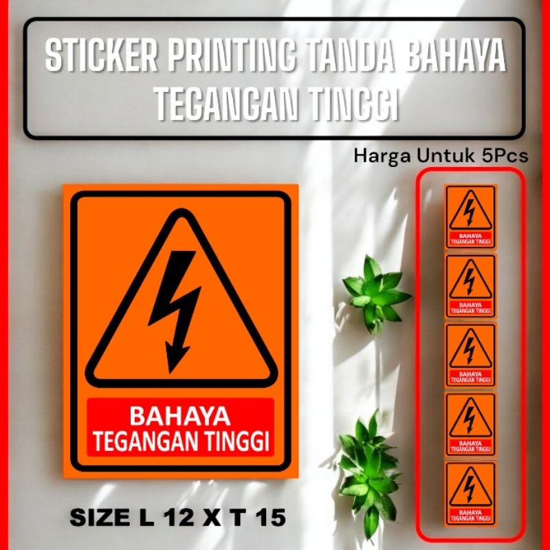 

Sticker Stiker Printing Bahaya Tegangan Tinggi isi 5pcs