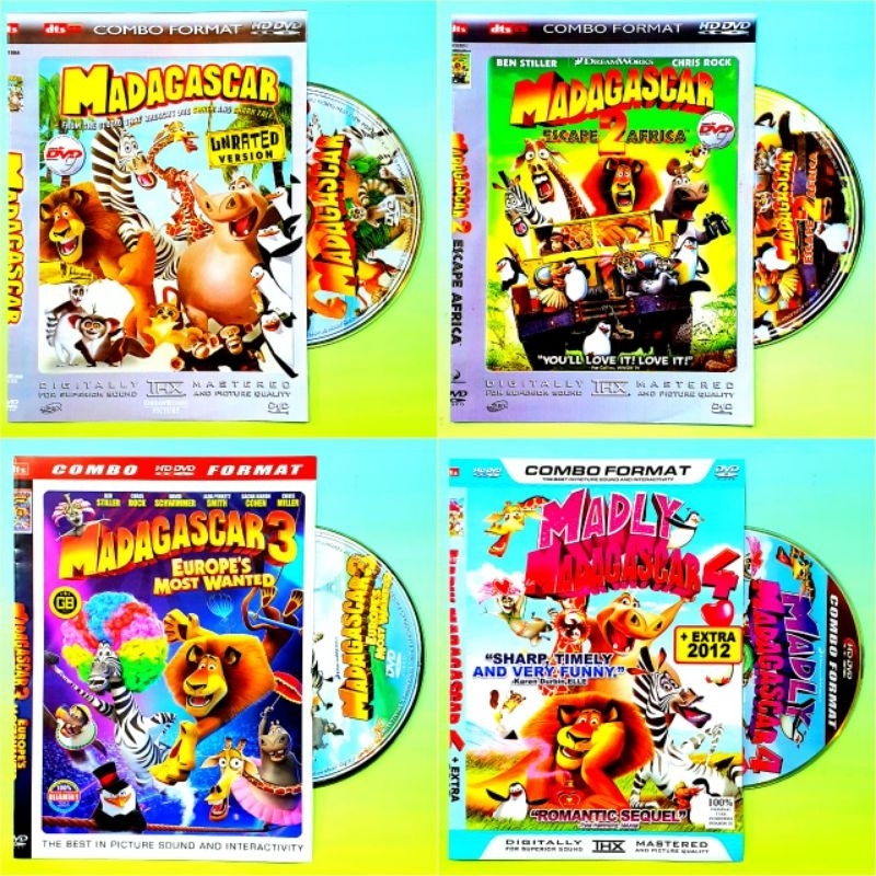 KASET DVD film Madagascar  film animasi terpopuler dan terlaris