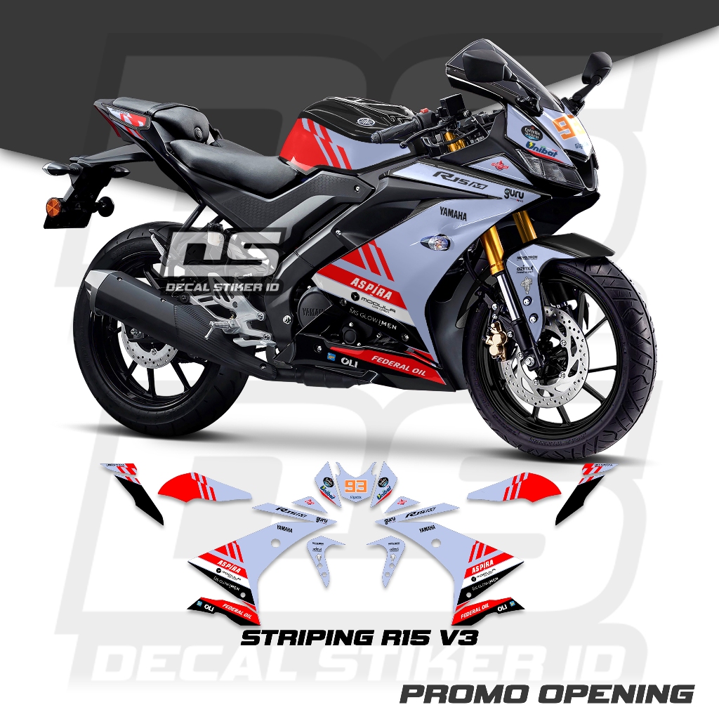 Striping r15 v3 gresini, striping r15 v3 marquez, striping r15 v3 motogp