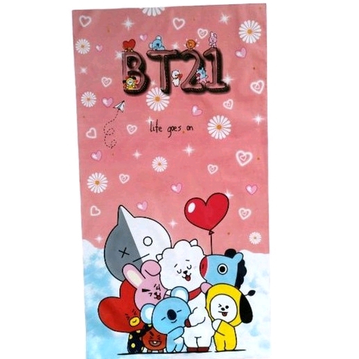 

plastik snack plastik souvenir ulang tahun isi 10 lembar tema BT21 BT 21