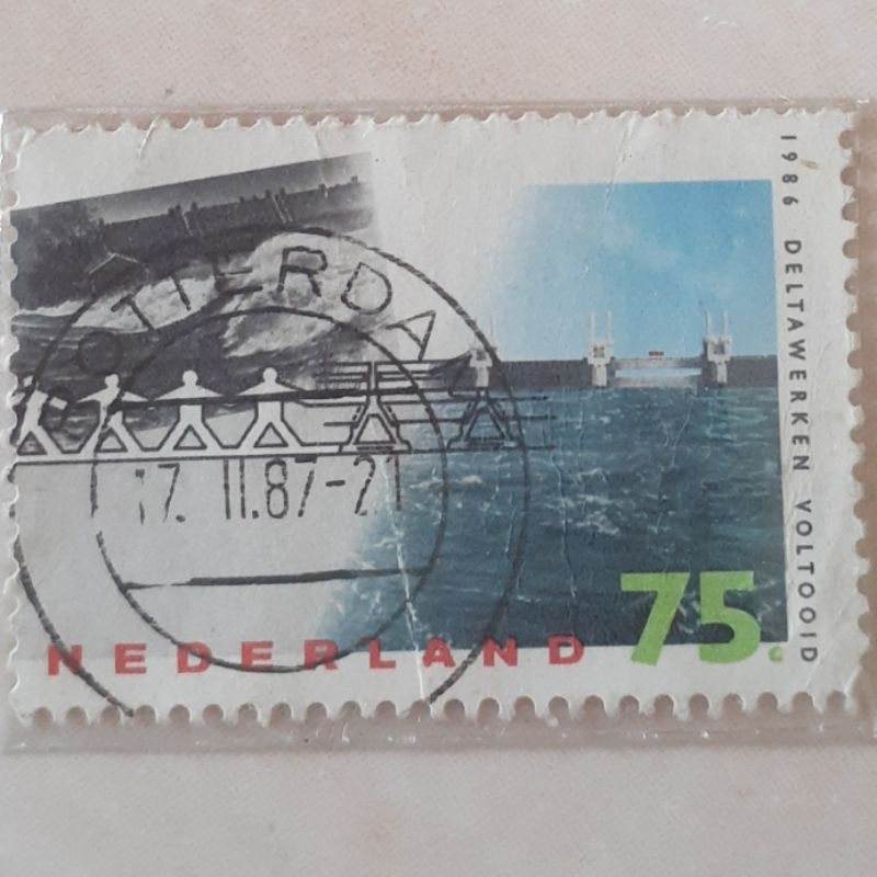 

Perangko Belanda Completion of the Delta Works (Eastern Scheldt Storm Surge Barrier) Tahun 1986
