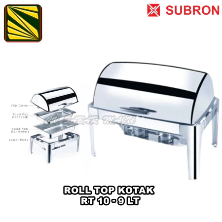 SUBRON Roll Top Stainless Steell / Wadah Prasmanan / Roll Top Bulat & Segi