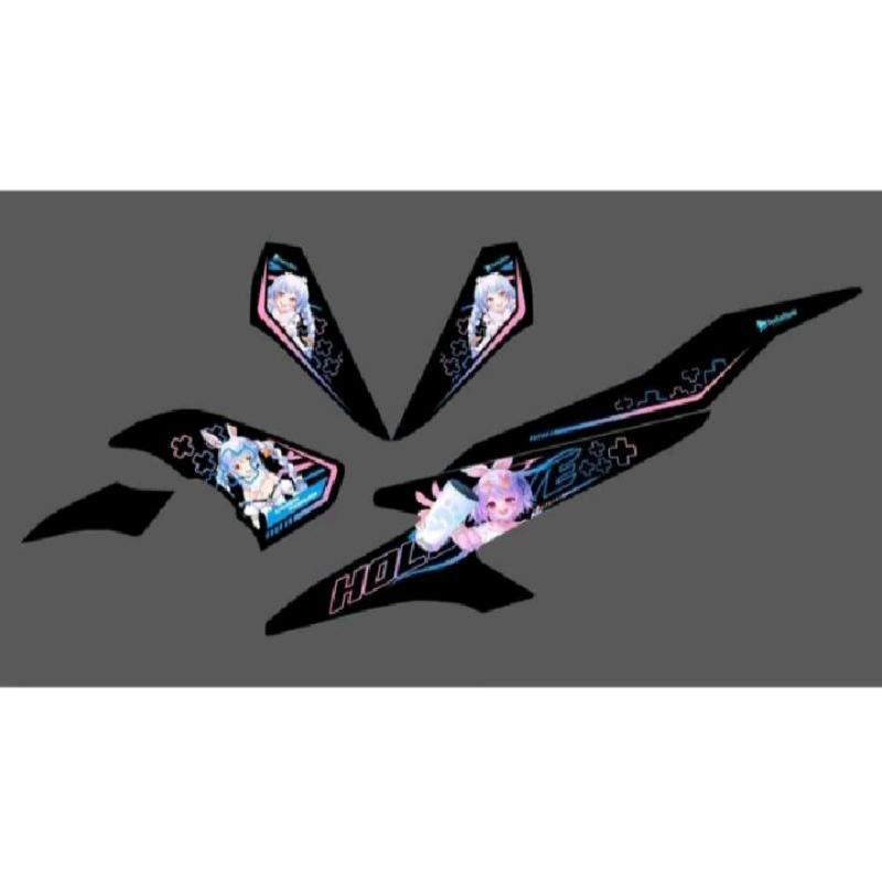 STRIPING AEROX OLD MOTIF ANIME TRANSPARAN CUSTOME NEW