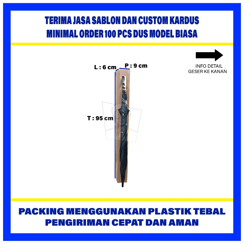 

Kardus Box Karton Packing Polos 9x6x95
