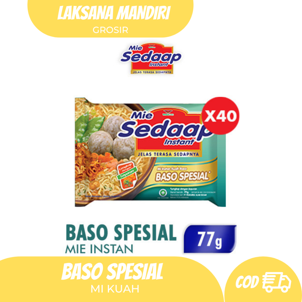 

Mie Sedaap Baso Spesial 1Dus Isi 4 Pcs