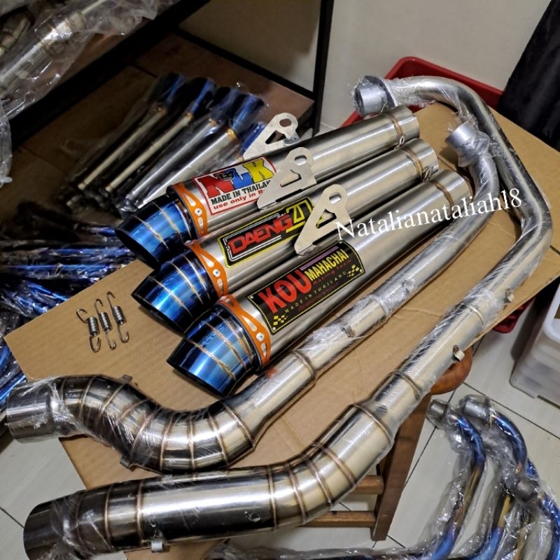 1set open spec exhaust pipe Tmx 125 155 pinoy rusi_tc bajaj skygo Raider 150carb,fi euro 125 150 vpe
