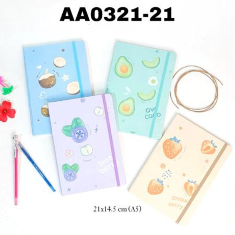 

Buku Notes Catatan Agenda Tali A5 Motif Buah Fruit AA 0321-21 Notebook Cover Tebal Premium