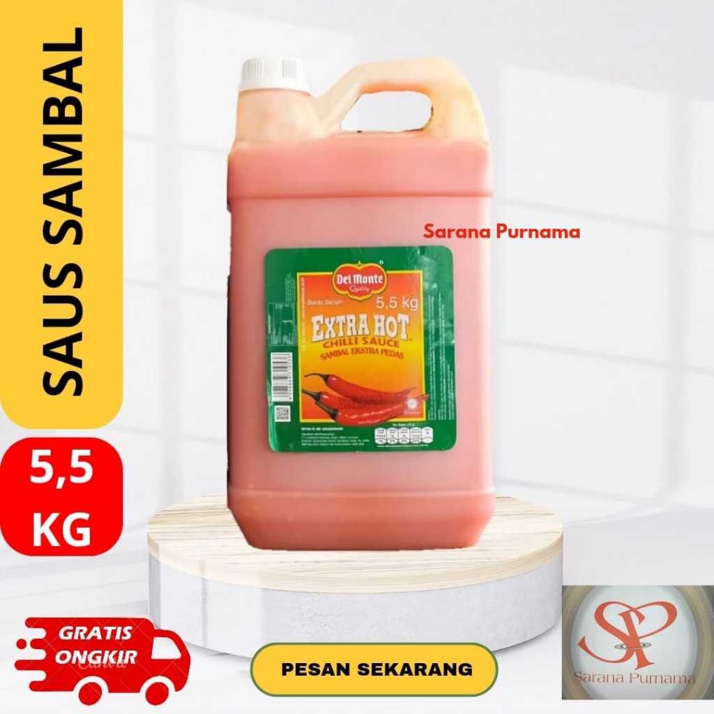 

saos delmonte extrahot 5.5kg / saos tomat5.7kg /sambal tomat/termurah/terlaris