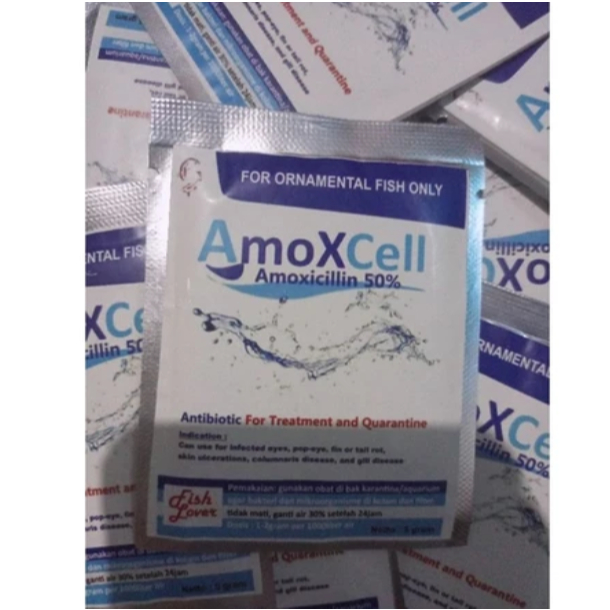 Amoxcell obat ikan karantina antibiotik / amoxicillin / amoxcell / amoxcel / antibiotik ikan / obat 