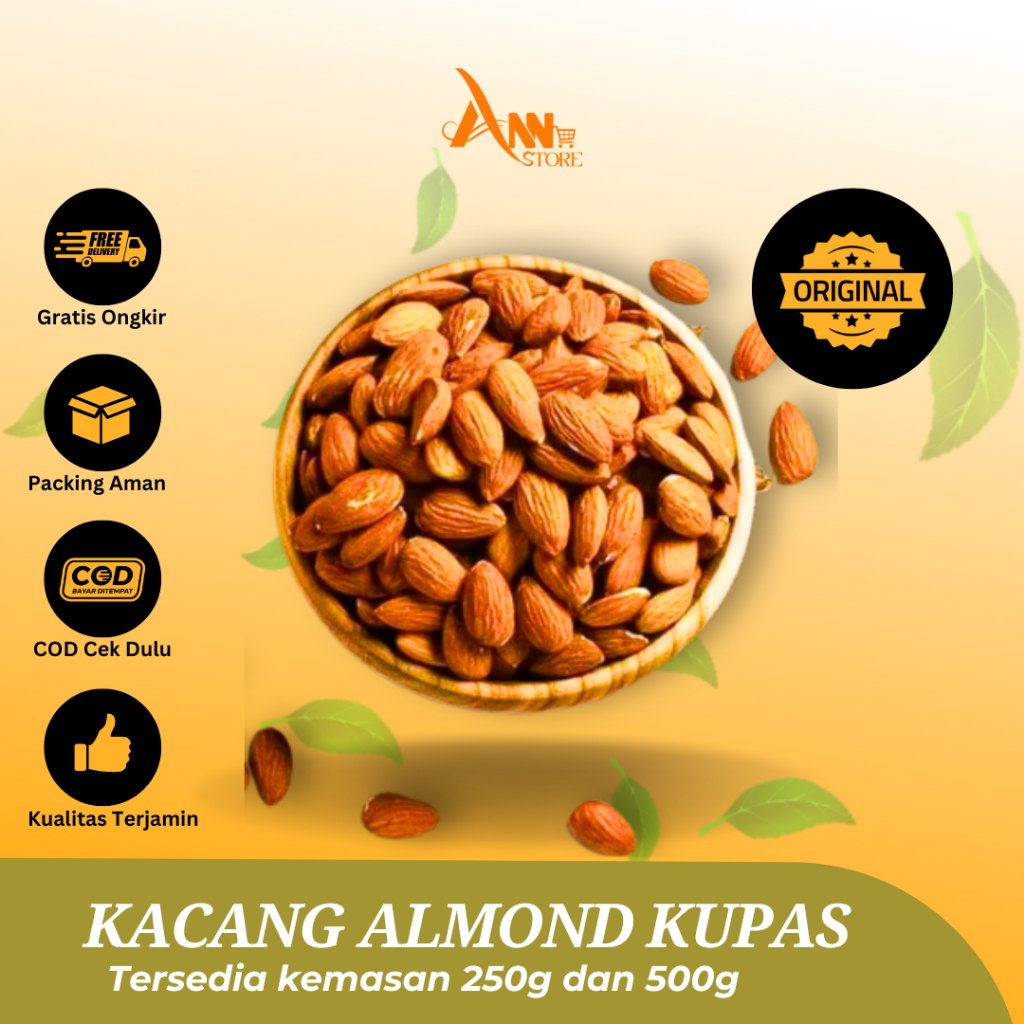 

Kacang Almond Panggang Kupas Camilan Sehat Olejh-Oleh Haji dan Umroh