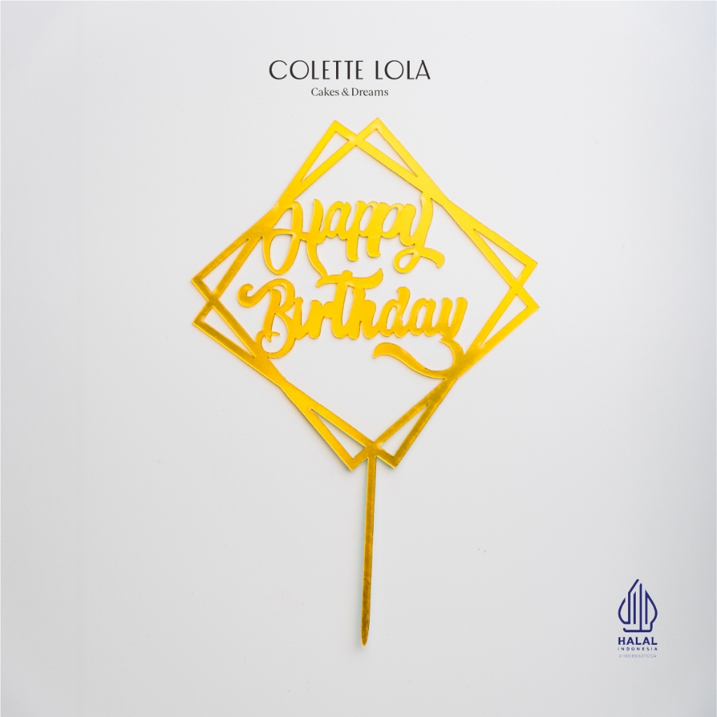 Colette Lola Happy Birthday Cake Topper