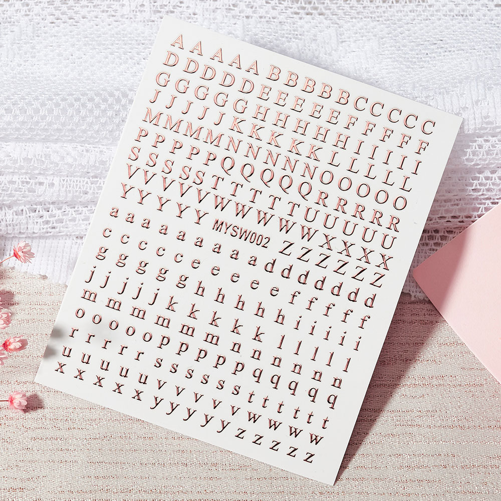 STIKER KUKU ALPHABET VIRAL STICKER HURUF FONT NAIL ART DIY MYOHAE NAIL ART MYOHAE MALRANG SEALING NA