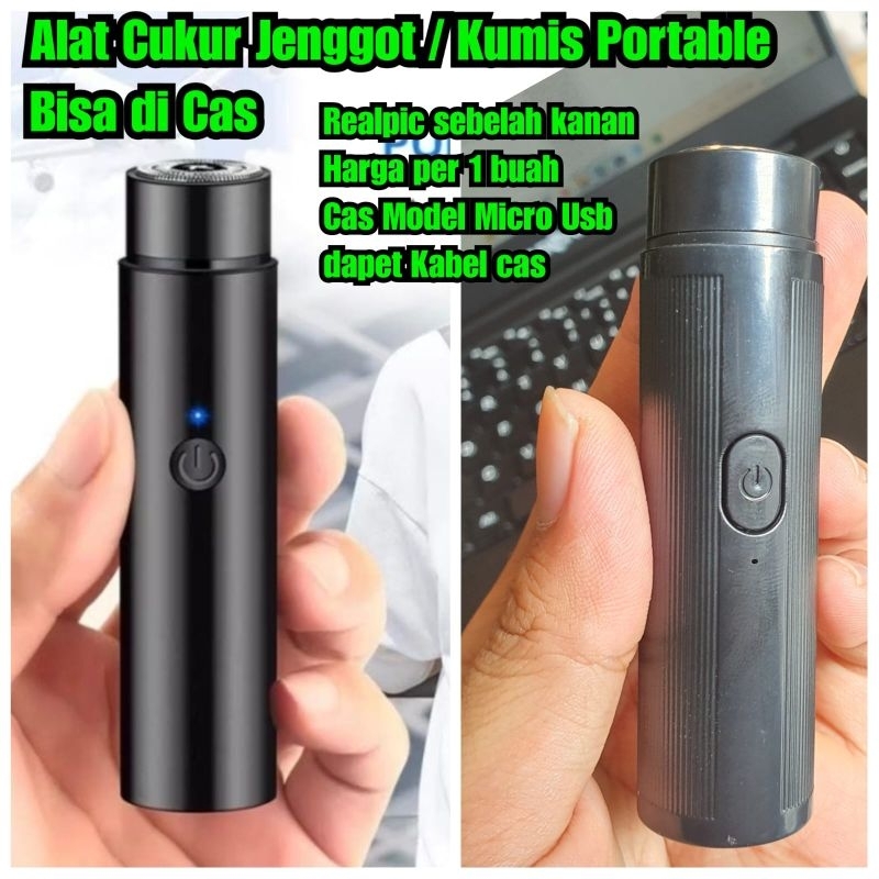 Alat cukur jenggot portable electric pecukur jenggot kumis elektrik cas ulang