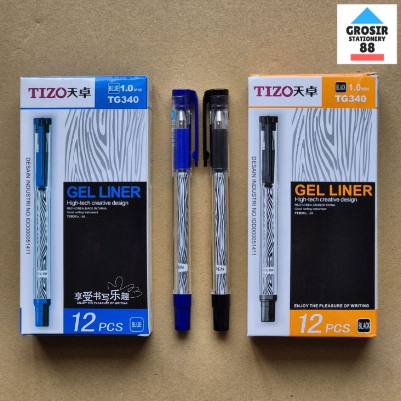 Bolpoin Pena TG340 TIZO 1.0 mm Bolpen Tanda Tangan ORIGINAL (1 LUSIN)