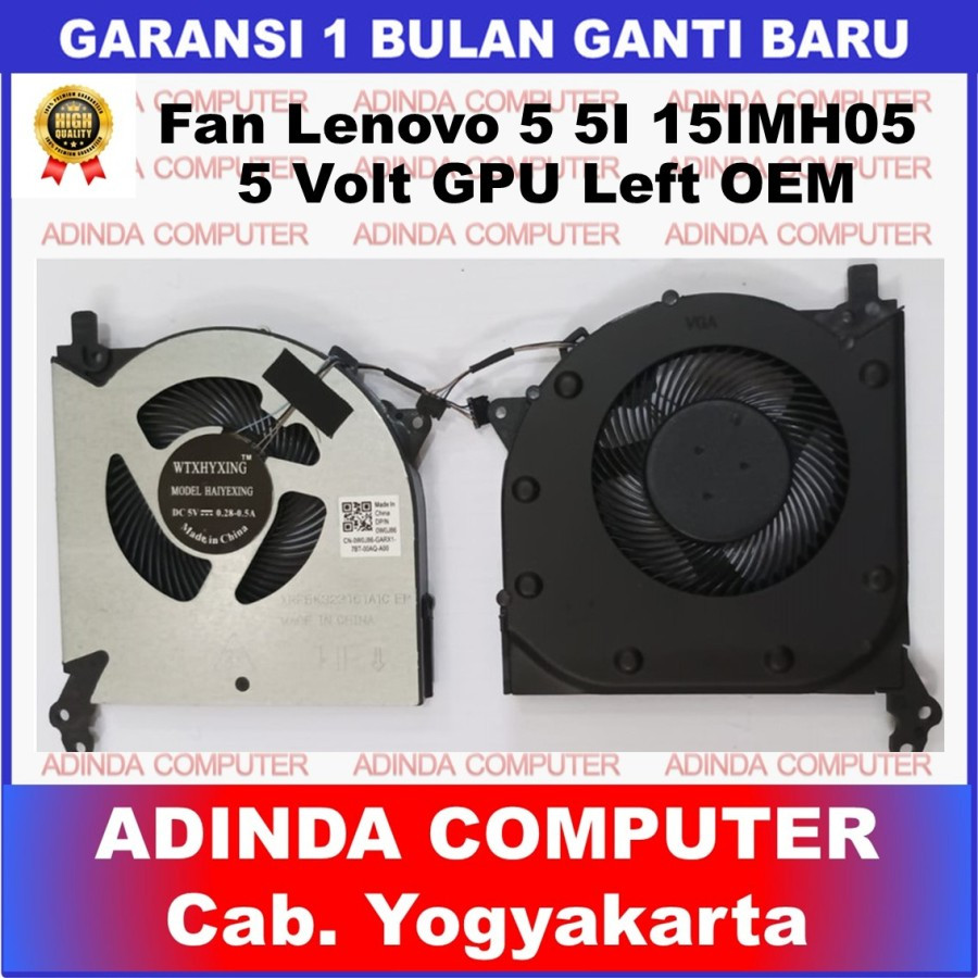 Fan Lenovo Legion 5 5I 15IMH05 17IMH05H 17IMH05 17ARH05H 5 Volt CPU - GPU