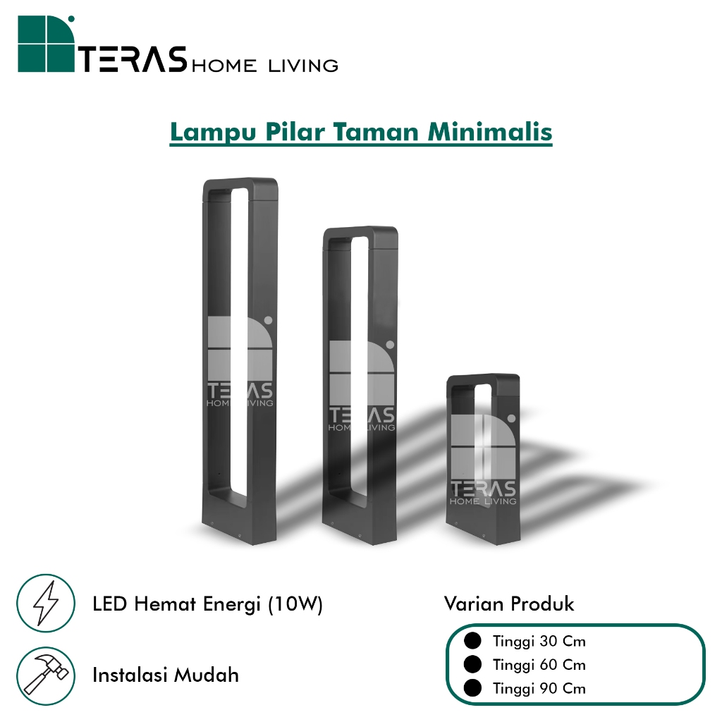 Lampu Taman Minimalis Bentuk Pintu Lampu Outdoor Pilar Taman Waterproof