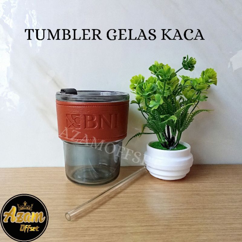 Tumbler Gelas Kaca Estetik | Gelas Minum Kaca Elegan