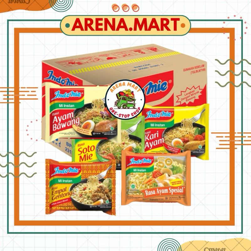 

Indomie kuah Indomie ayam bawang ayam spesial kari ayam soto mie empal gentong 1 Dus isi 40 Pc