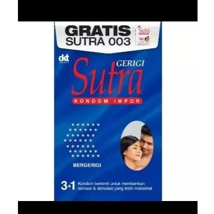 Kondom Sutra Gerigi isi 3 + 1 sutra 003. Kondom tekstur gerigi. Kondom Sutra