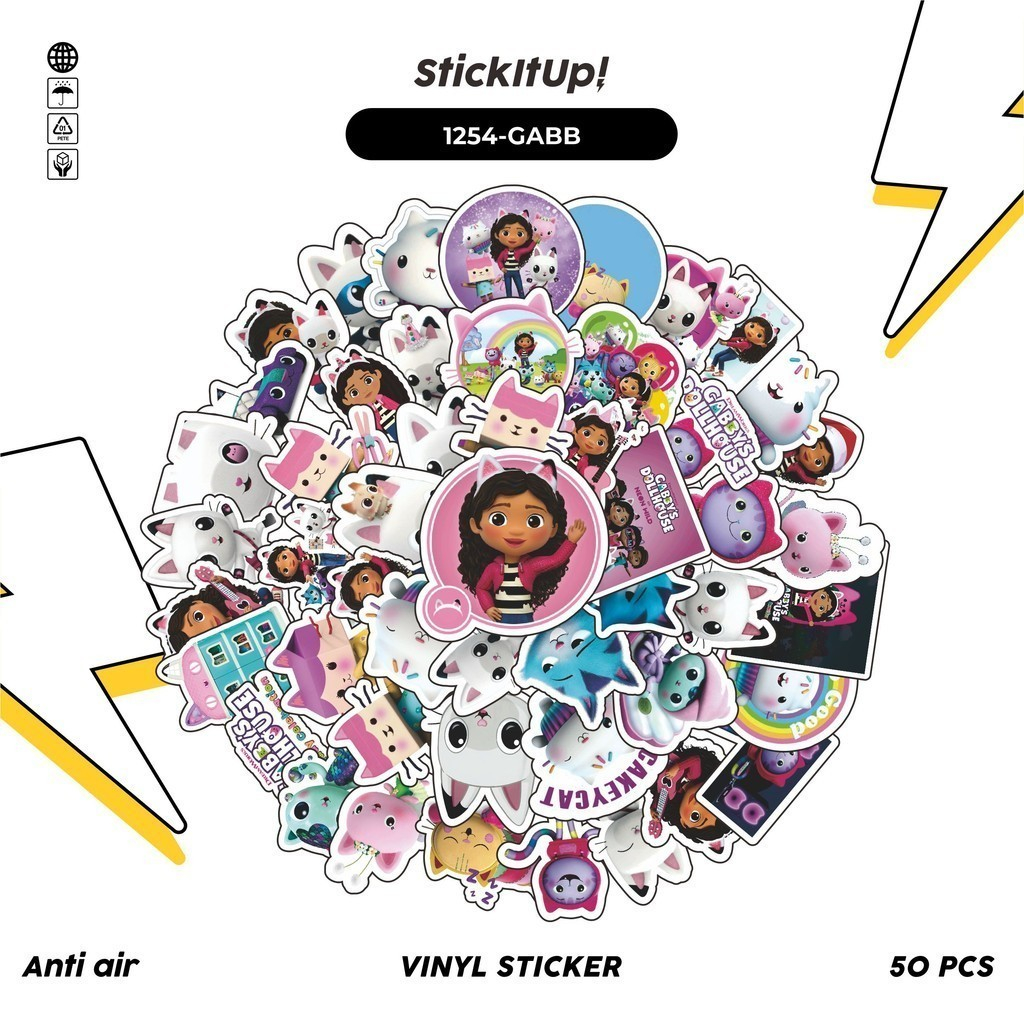 

COD✨ 100 Pcs Stiker Gabby's Dollhouse Lucu Anti Air Untuk Dekorasi Notebook Sepeda Skateboard Handphone DIY