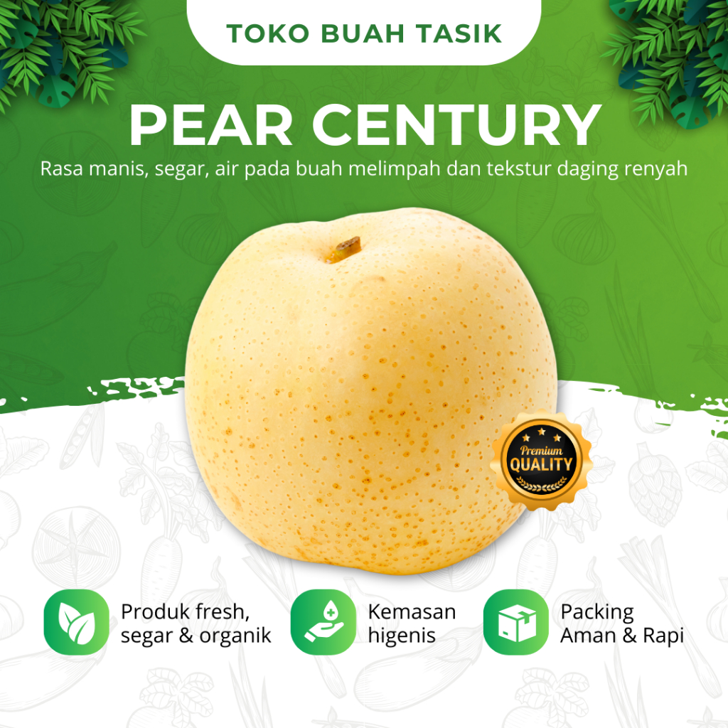 

Buah Pear Century Rasa Manis Renyah Berair Segar Alami 1kg