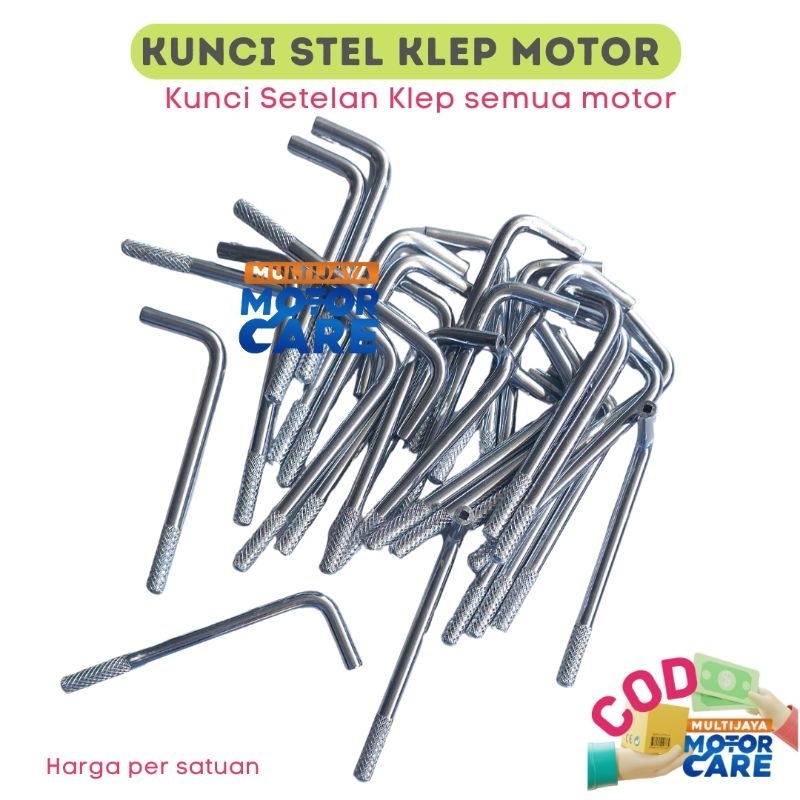 Kunci Setelan Klep Semua Jenis Motor Bebek Stelan Grand & Supra-X-125-Fit-New & Blade & Revo-Absolut