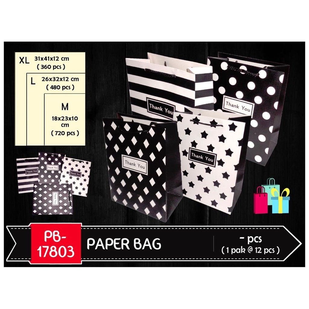 

Paperbag Motif (M)/ Paper Bag Thank U Medium / Paper Bag Lucu