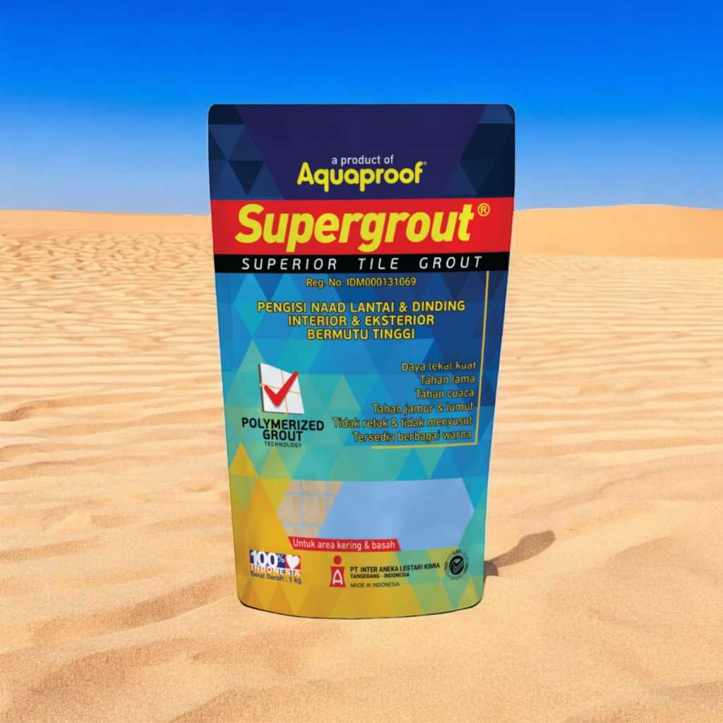 Supergrout Aquaproof 1kg, Pengisi Natt Keramik Aquaproof , pengisi lubang natt keramik
