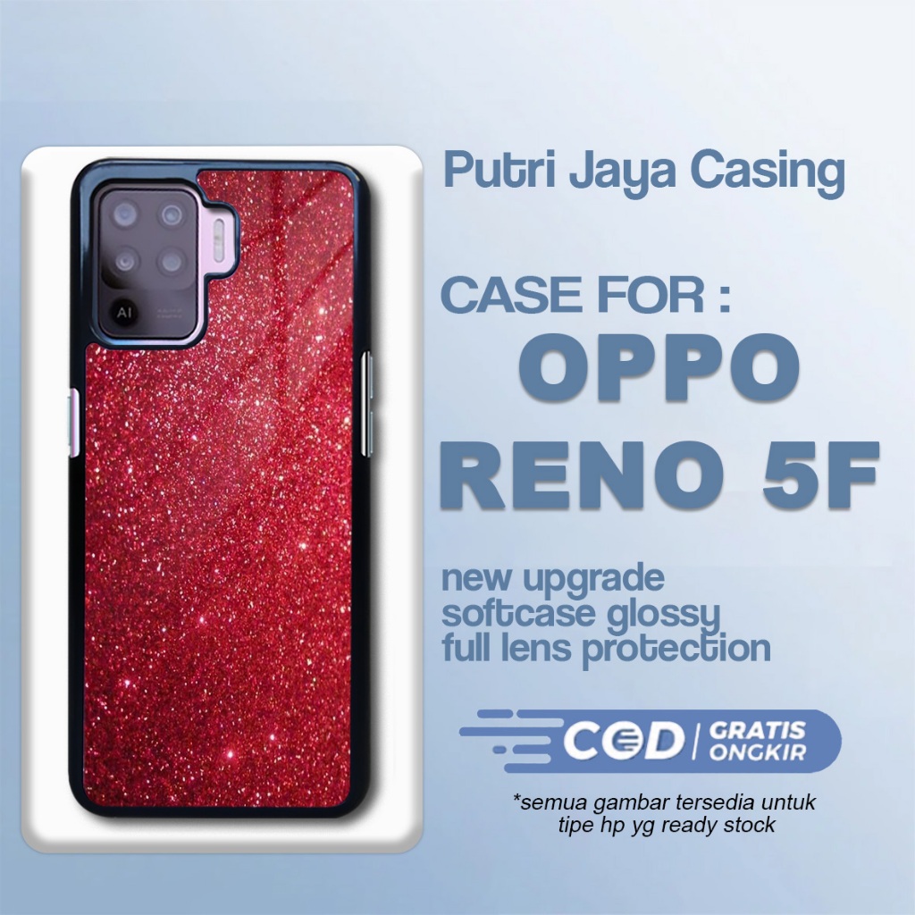 Case Oppo Reno 5F Terbaru Glitter Casing Reno 5 F Termurah Hardcase Softcase Glossy Terlaris