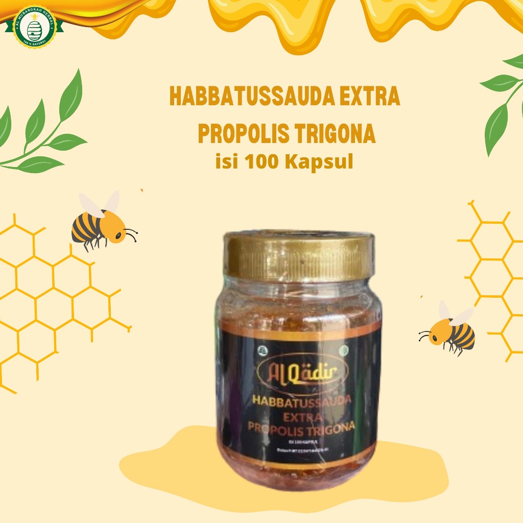 AL MUBAROKAH - Habbatussauda Plus Propolis Trigona Al Mubarokah Isi 100 Kapsul