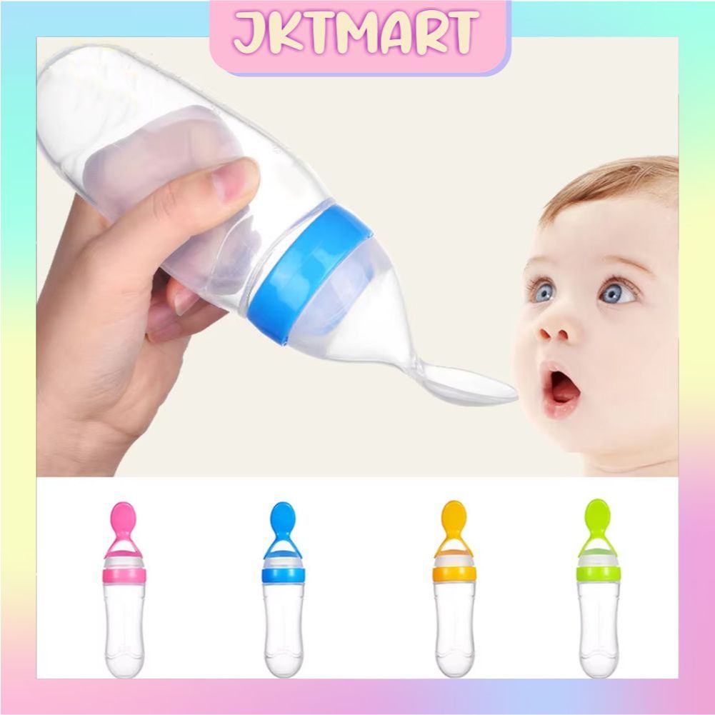Jktmart Botol Sendok Makan Bayi Botol Susu Dot Sendok Bubur Mpasi Baby Spoon Feeder Food Grade R1217