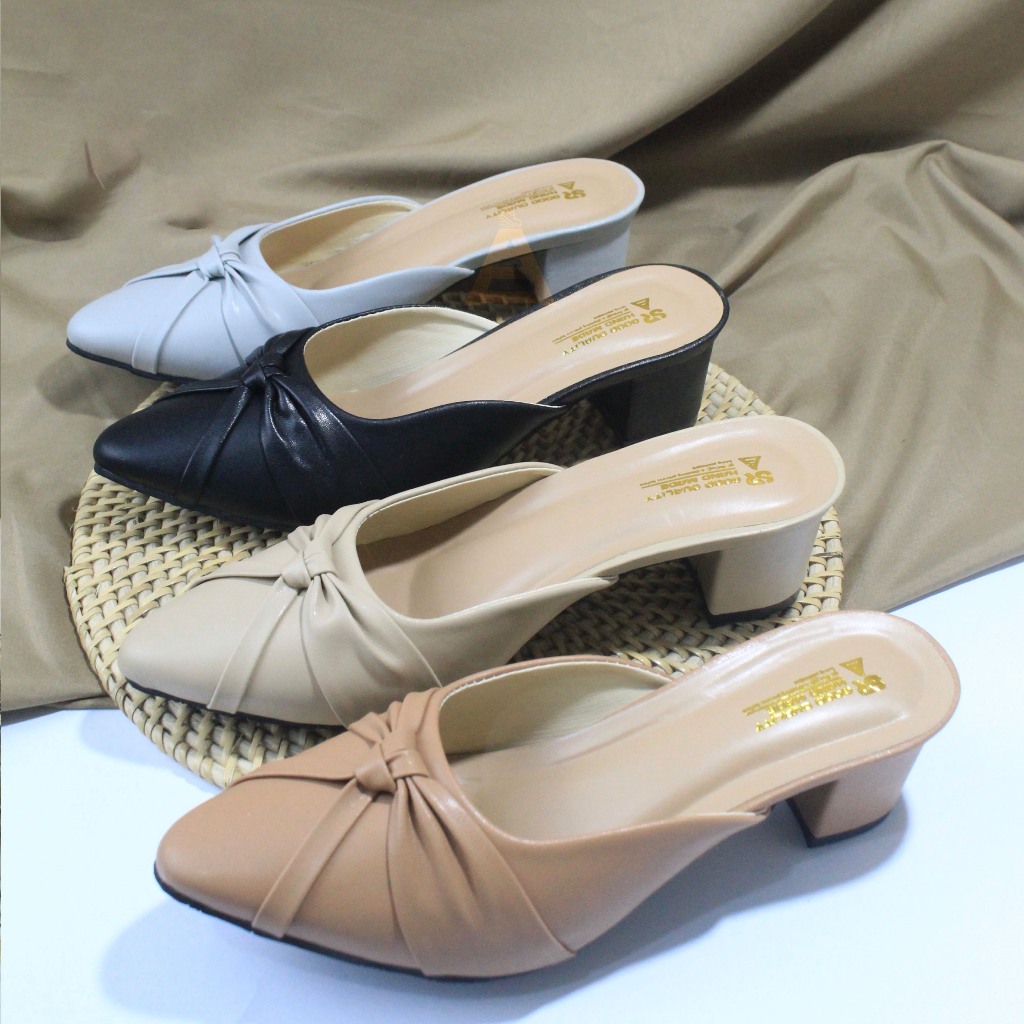 AS Sandal Heels Wanita BARBARA Sepatu Flat Wanita Hak 5CM