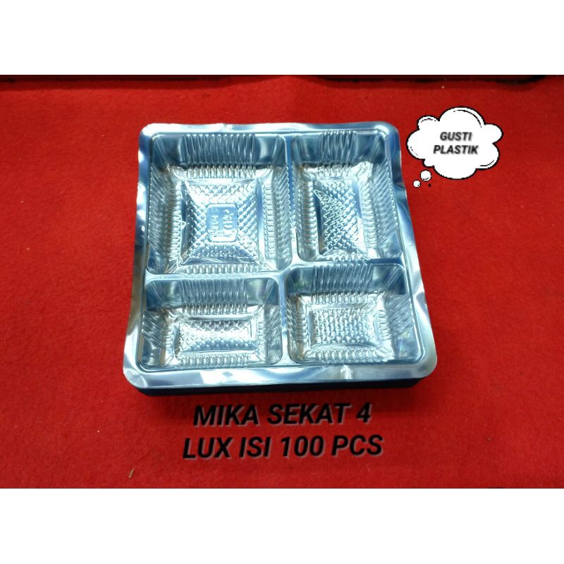 MIKA SEKAT 4 LUX 18X18 DOS KOTAK NASI R8/R9 ISI 100 PCS