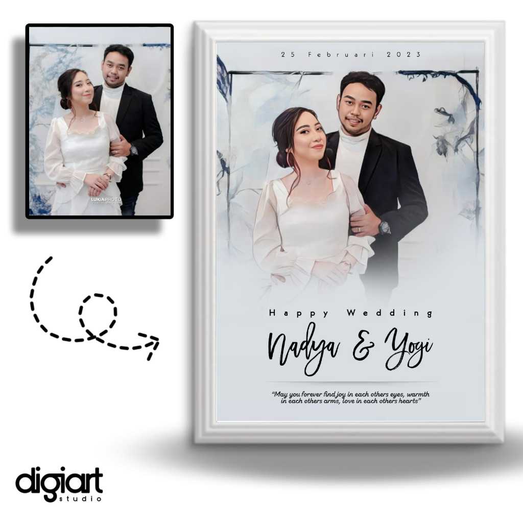 Design Vecktor wajah karikatur hadiah Ultah pernikahan