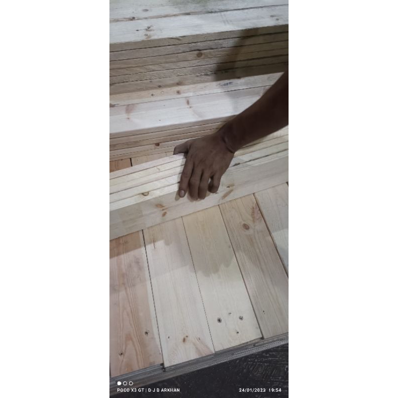 papan kayu jati belanda pine wood 7x2x200