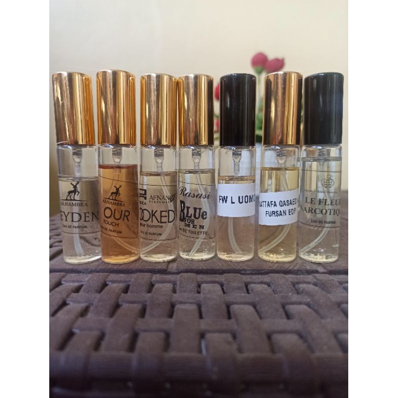 Preloved decant timteng fragrance world rasasi lattafa afnan armaf geparlys mancera dsb