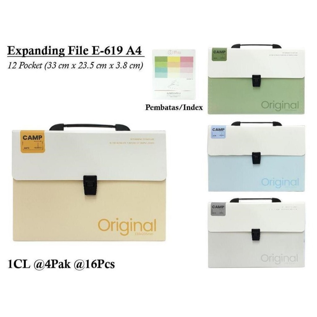 

WENGU EXPANDING FILE POCKET FOLDER A4 -12 KANTUNG FILE ORIGINAL E619-A4