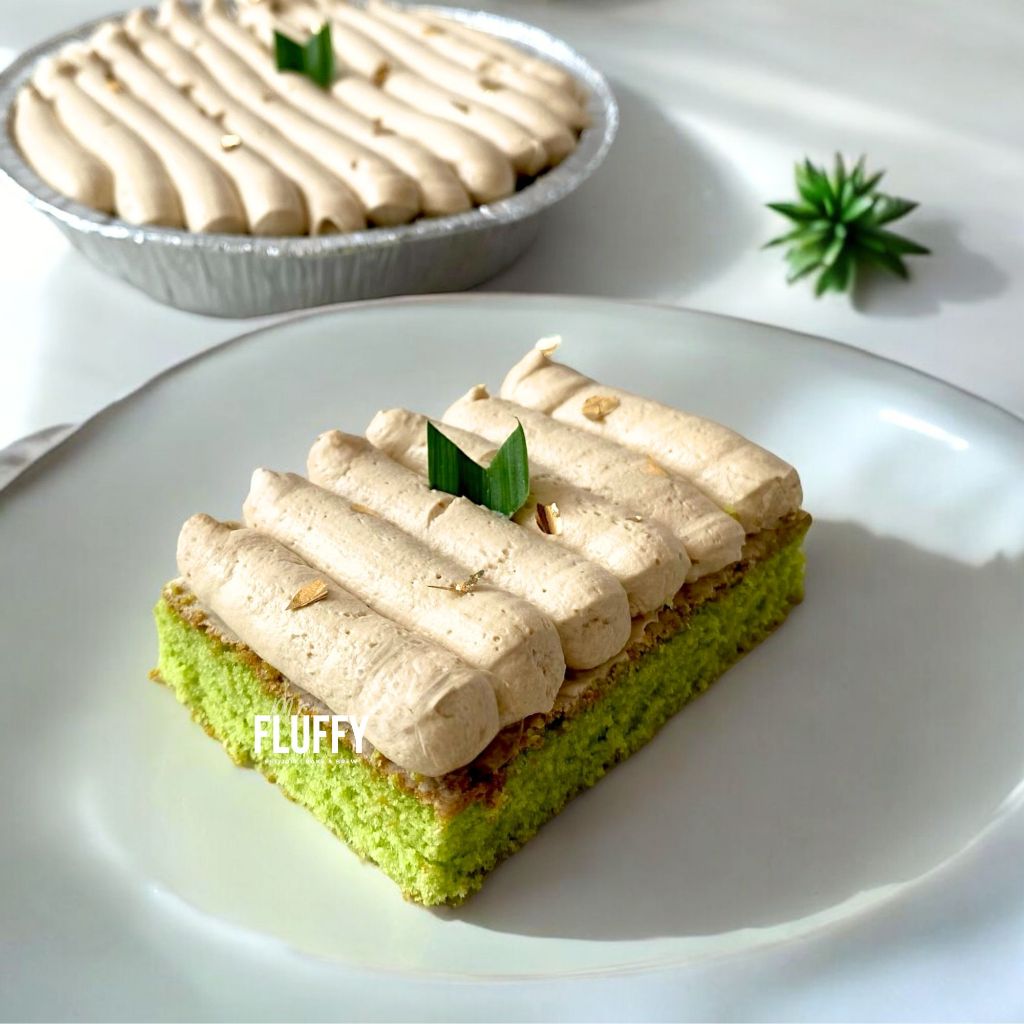 

Pandan Coffee Namelaka Sponge Cake Mr. Fluffy