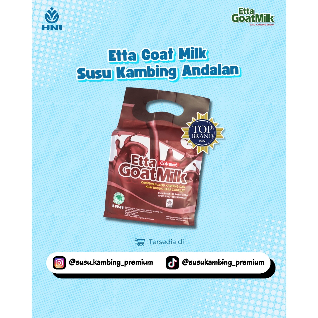 

Susu Kambing Etawa Rasa Cokelat – Susu Etta Goat Milk Premium HNI