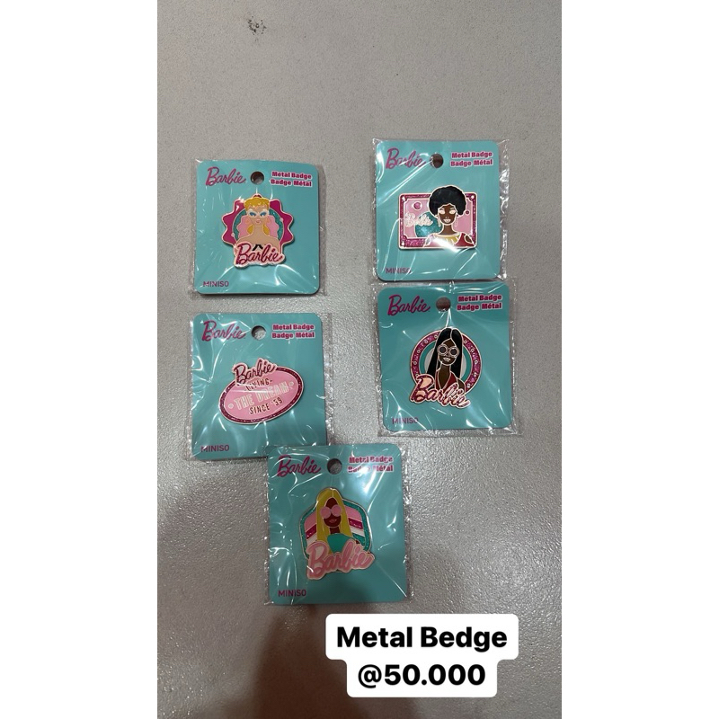 Metal Badge Barbie x Miniso | Pin | Bross Barbie x miniso