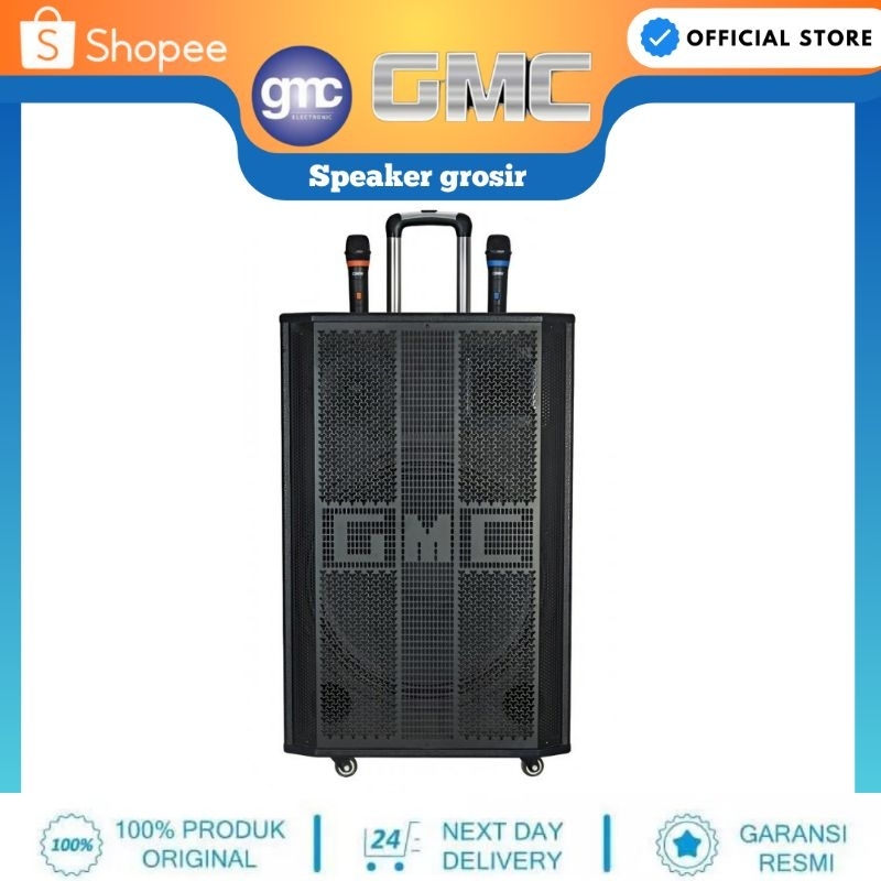 speaker gmc 899V multimedia bluetooth  18 inch free 2 mic wirelles
