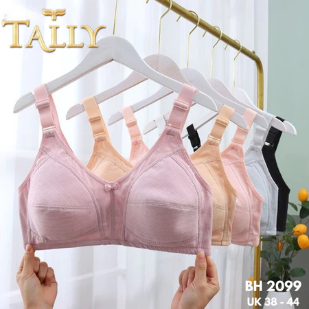 VL YISTORE98 - BH BRA TALLY 2099 TANPA BUSA TANPA KAWAT CUP D - Bh Bra Tally 2099 Cup D (38-44) Kait