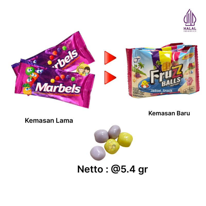 

Permen Marbels Fruzz Balls 5.4 Gr Rasa Buah by Jadoel_Snack